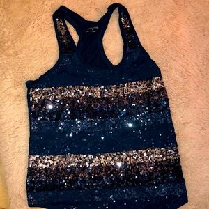 Express sequin tank top